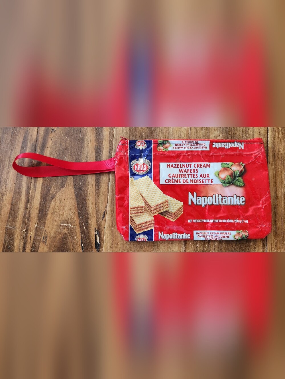 Upcycled Napolitanke Wafer Wrapper Pencil Case